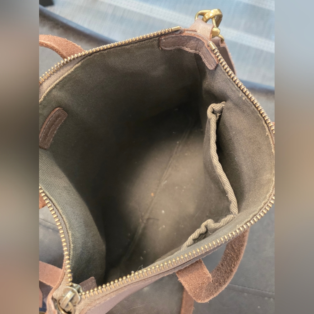 Madewell The Zip Top Leather Crossbody Bag in Brown - Picture 5 of 8